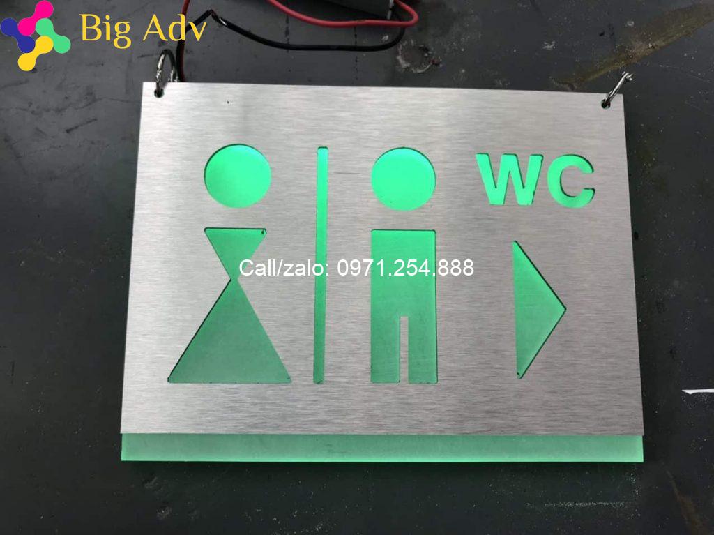 Biển WC toilet hộp đèn LED treo tường, thả trần phát sáng