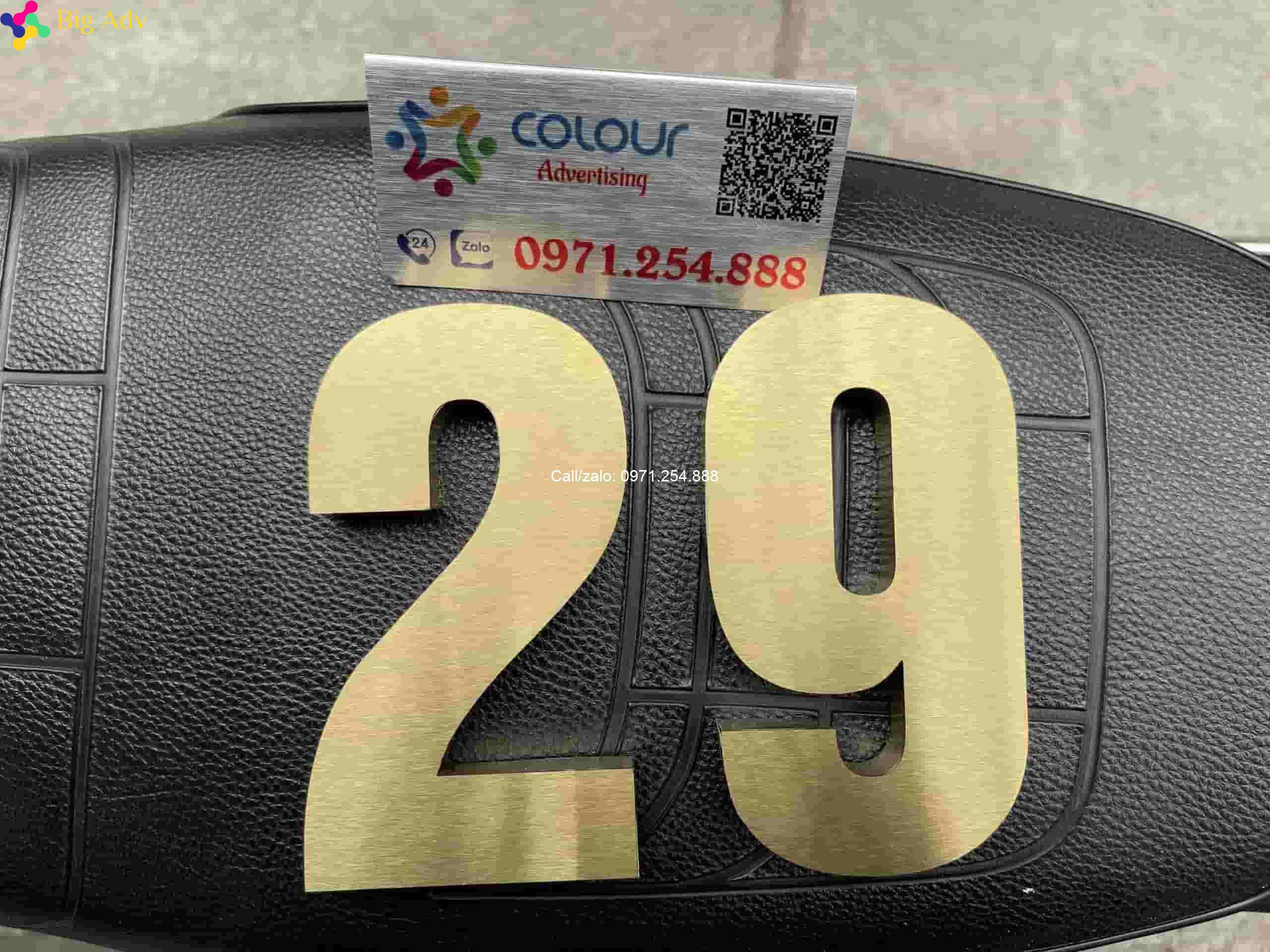 Làm biển số nhà inox cao cấp đẹp sang trọng giá rẻ theo yêu cầu