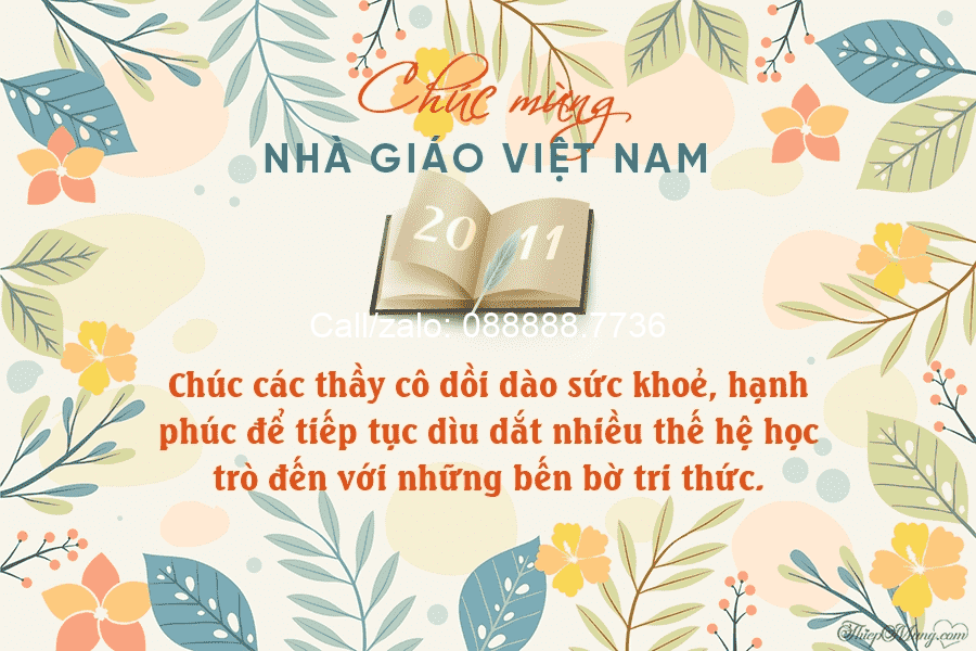 Thiệp mừng nhà giáo Việt Nam là một cách tuyệt vời để tri ân những người thầy cô tuyệt vời trong cuộc đời bạn. Tải miễn phí và dùng ngay để truyền tải thông điệp yêu thương và tôn trọng đến những người thầy của bạn. Hãy gửi một món quà đầy ý nghĩa đến những người bạn yêu thương.
